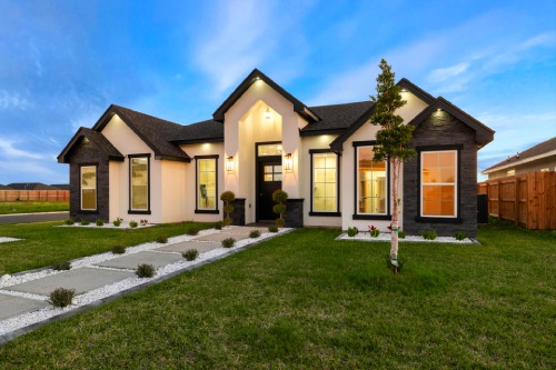 Landscaping front door. Luxury Custom home