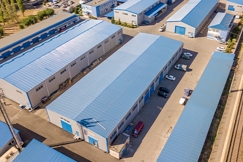 big storages: aerial view. 